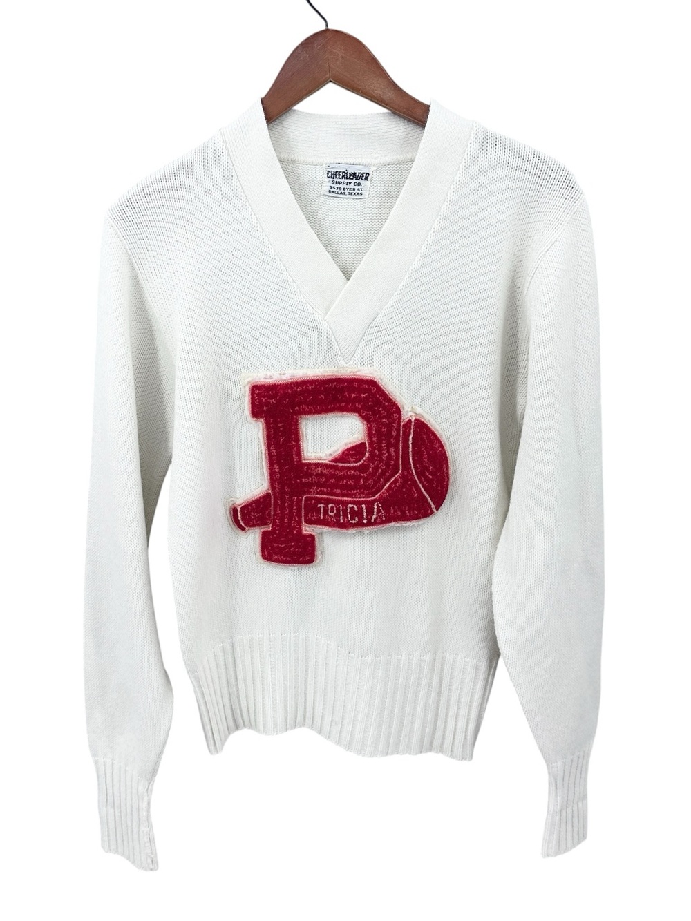 Vintage 60’s Cheerleading Varsity Sweater Knit Tricia Long Sleeve